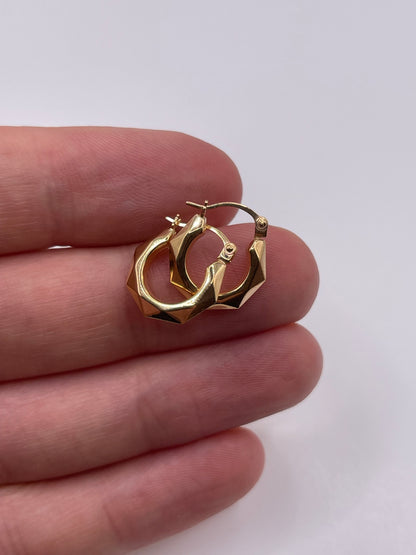 9ct gold creole earrings