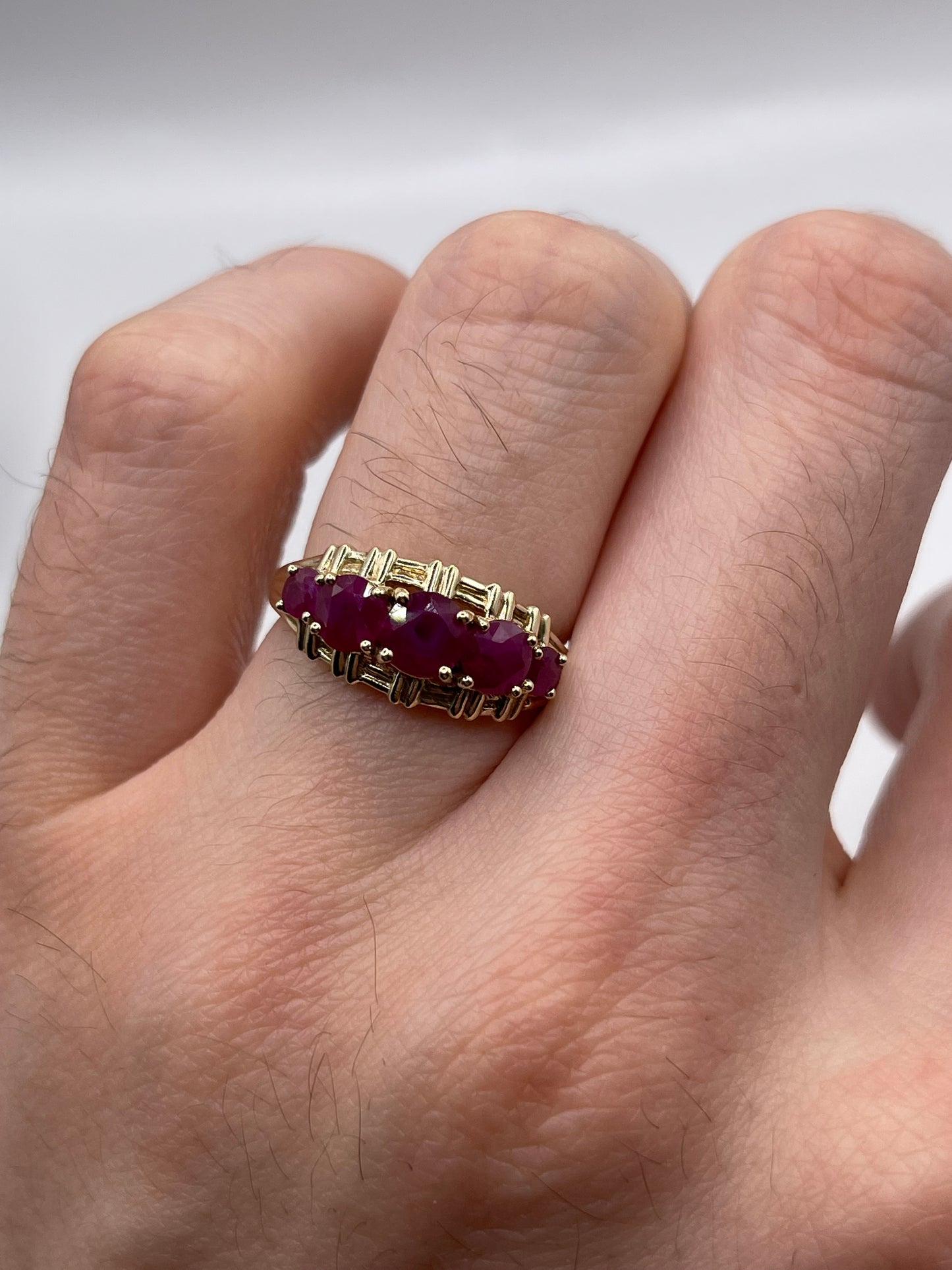 9ct gold ruby ring