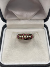 Load image into Gallery viewer, Antique 15ct gold pearl and ruby ring
