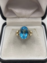 Load image into Gallery viewer, 9ct gold topaz and diamond ring
