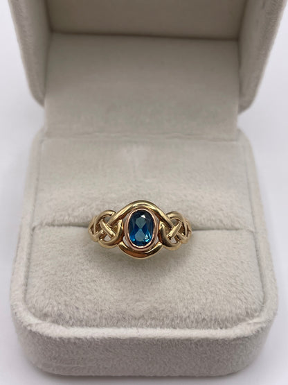 Clogau 9ct gold topaz ring