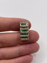 Load image into Gallery viewer, 18ct gold emerald and diamond pendant
