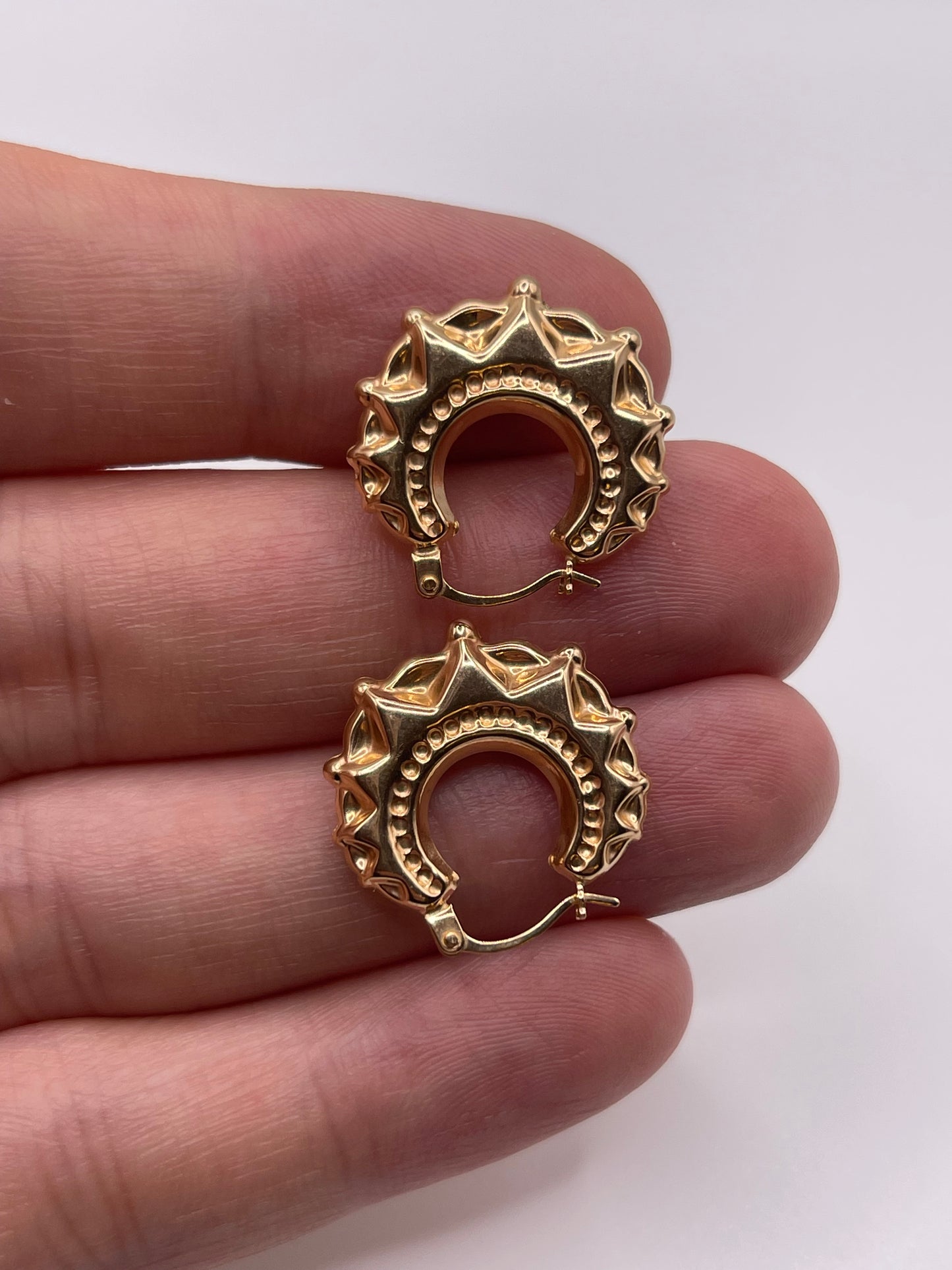 9ct gold creole earrings