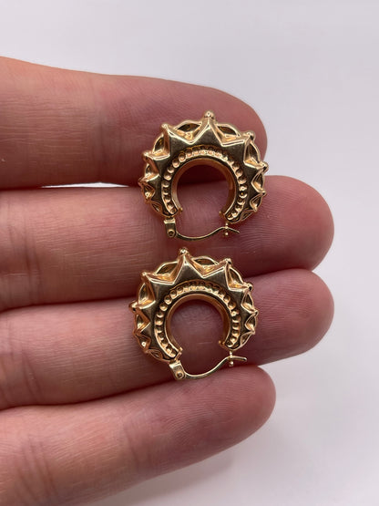 9ct gold creole earrings