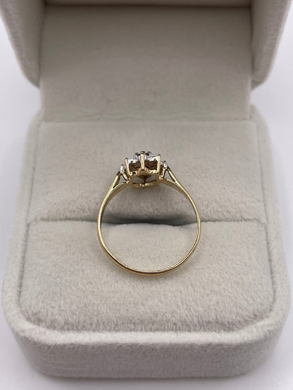 9ct gold ruby and diamond ring