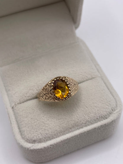 9ct gold citrine ring