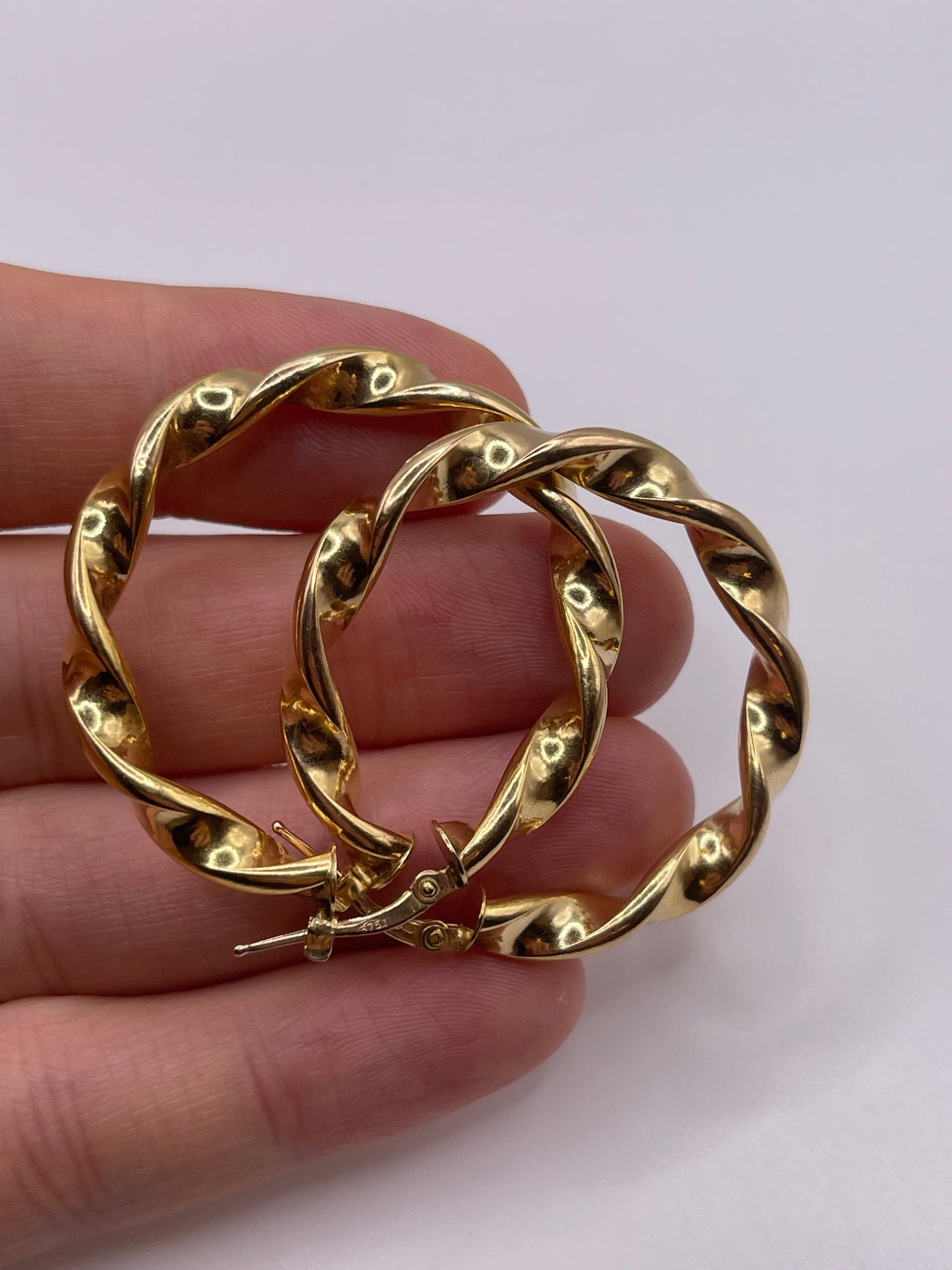 9ct gold creole earrings