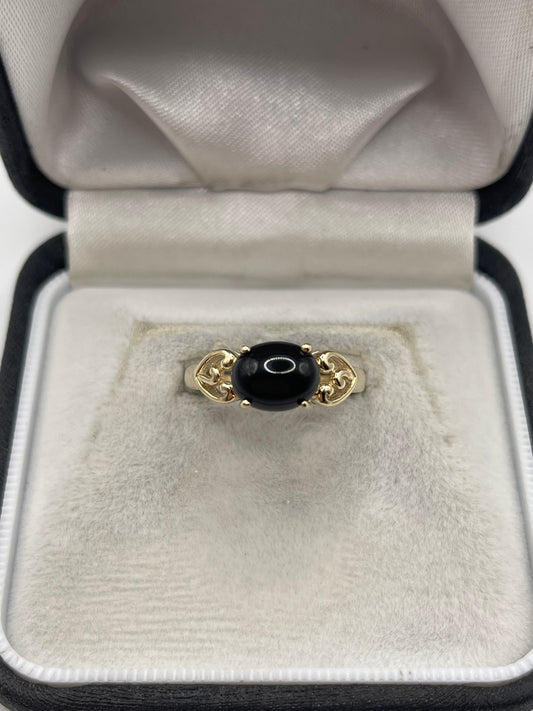 9ct gold onyx ring