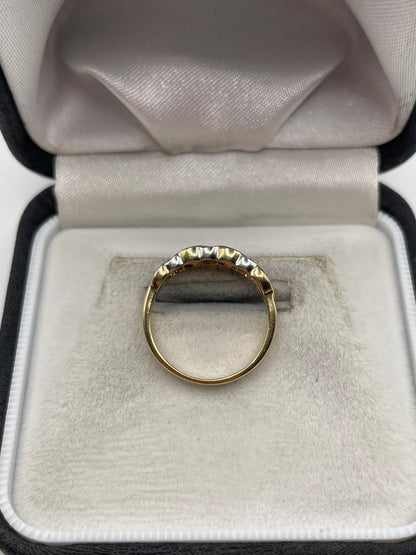 9ct gold ruby and diamond ring