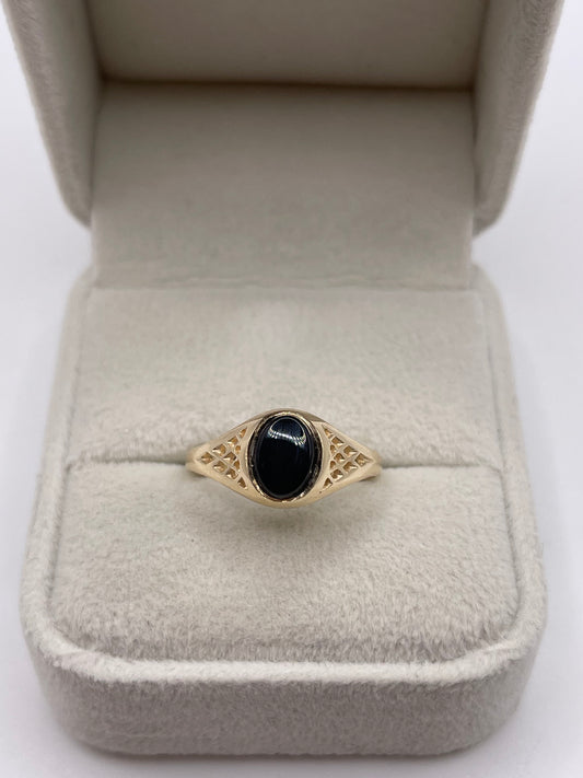 9ct gold onyx signet ring