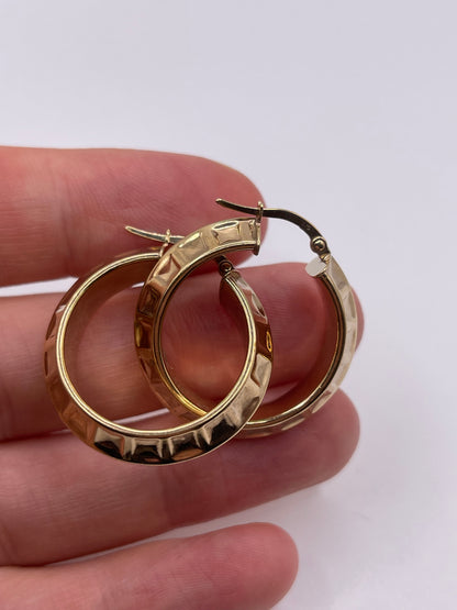 9ct gold creole earrings