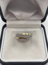 Load image into Gallery viewer, 9ct two tone gold diamond cluster ring
