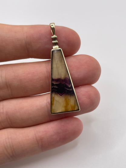 9ct gold blue John fob pendant