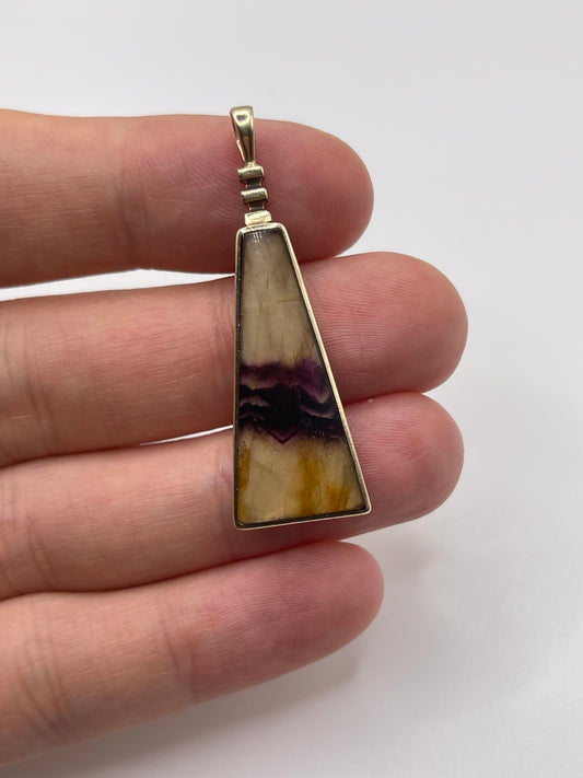 9ct gold blue John fob pendant