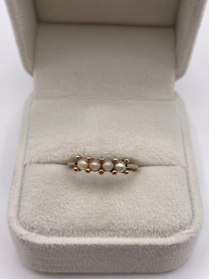 9ct gold pearl ring