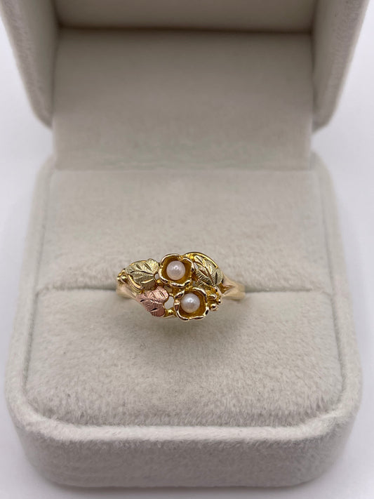 9ct gold pearl ring