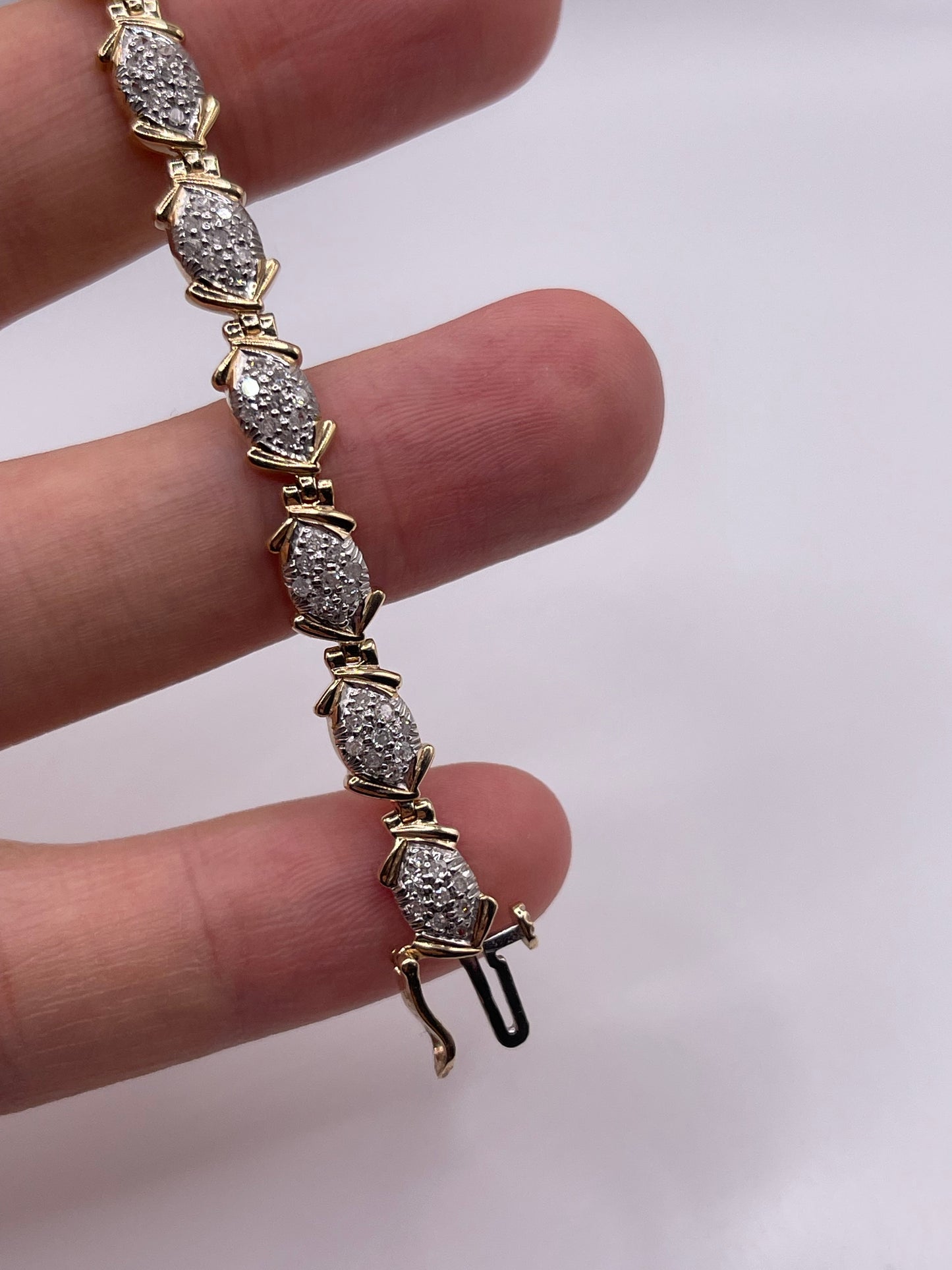 9ct gold diamond bracelet