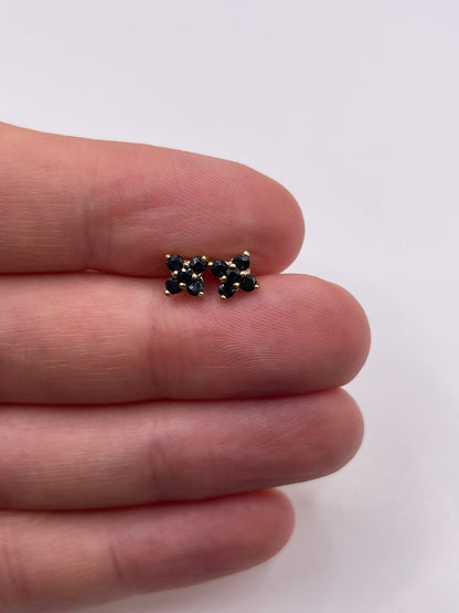9ct gold sapphire earrings