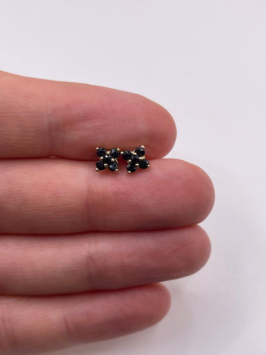 9ct gold sapphire earrings