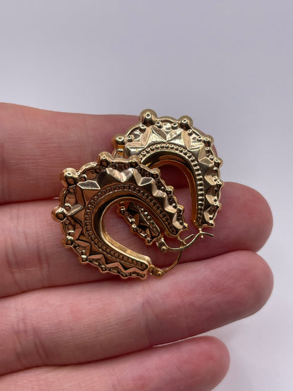 9ct gold creole earrings