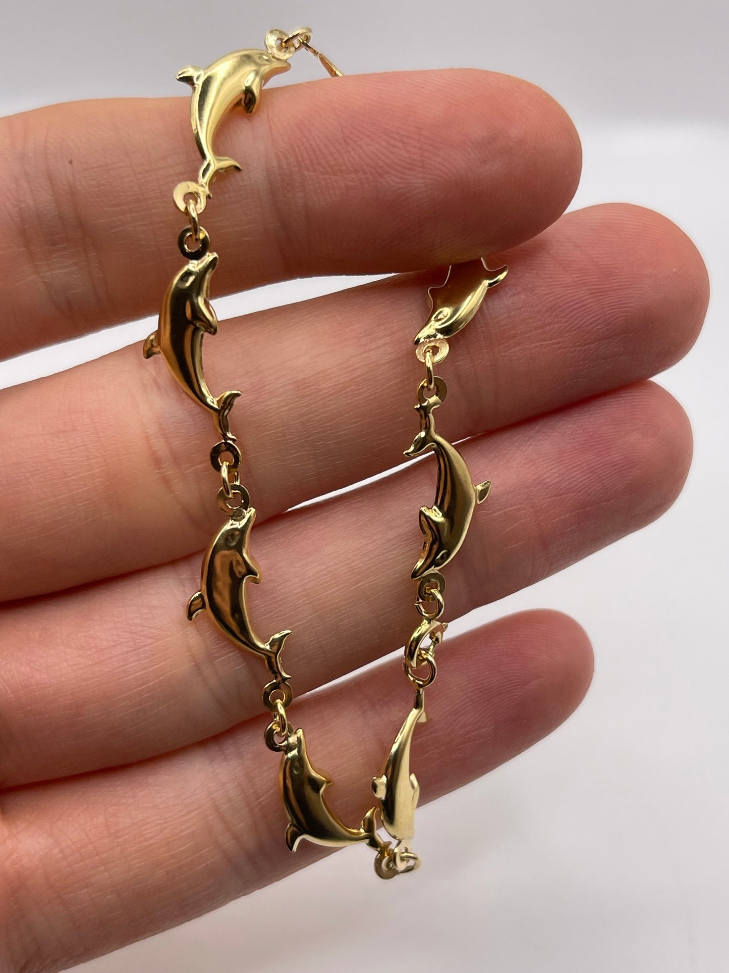 9ct gold dolphin bracelet