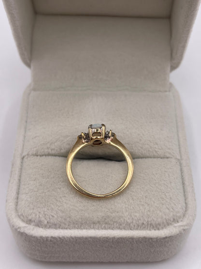 9ct gold opal and diamond ring