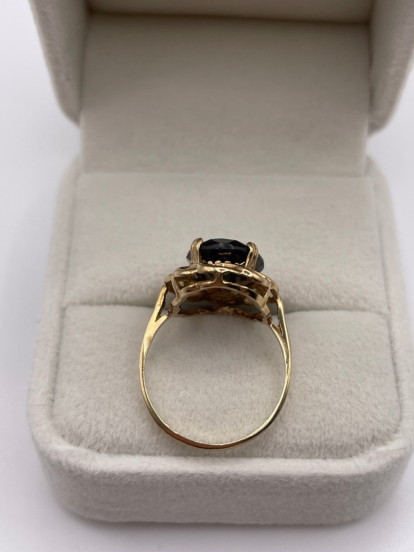 9ct gold Smokey quartz ring