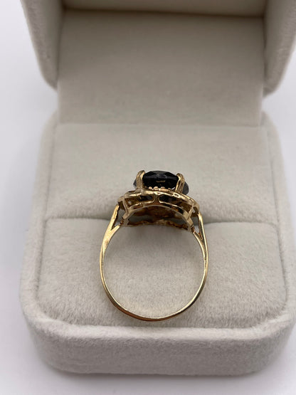 9ct gold Smokey quartz ring