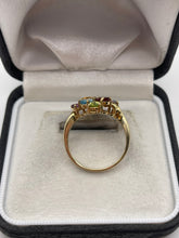 Load image into Gallery viewer, 9ct gold multi gemstone cluster ring

