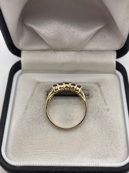 9ct gold tanzanite ring