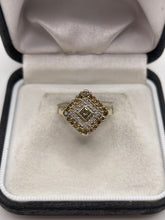 Load image into Gallery viewer, 9ct gold diamond cluster ring
