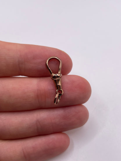 9ct rose gold dog clip 15