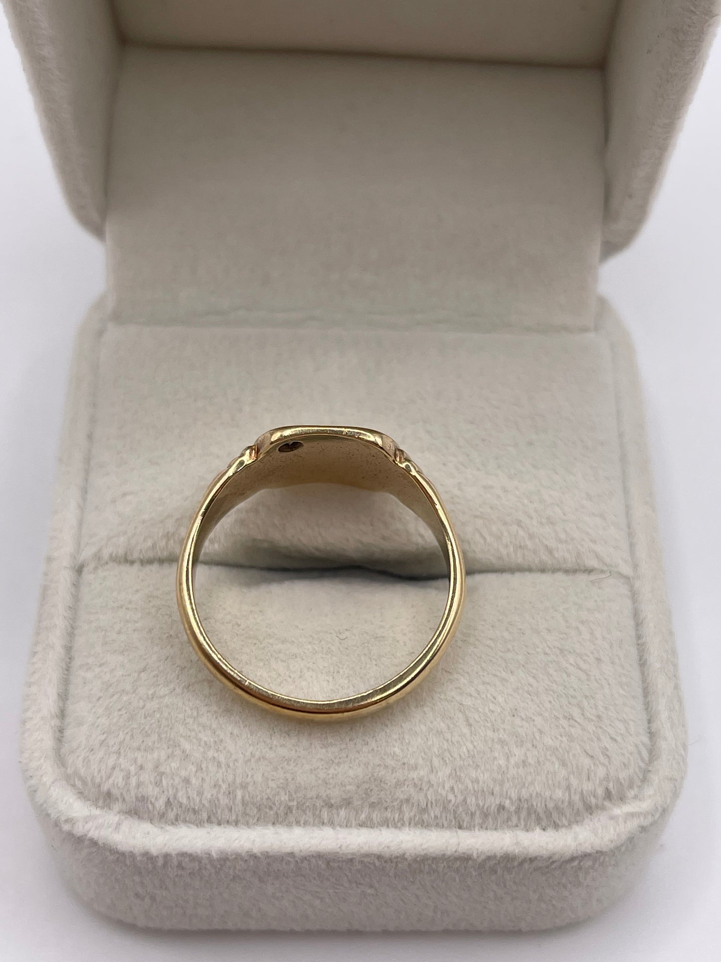 9ct gold diamond signet ring