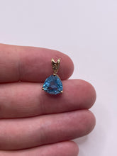 Load image into Gallery viewer, 9ct gold topaz and diamond pendant
