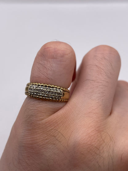 9ct gold diamond cluster ring