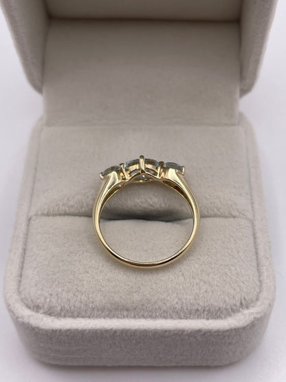 9ct gold aquamarine ring