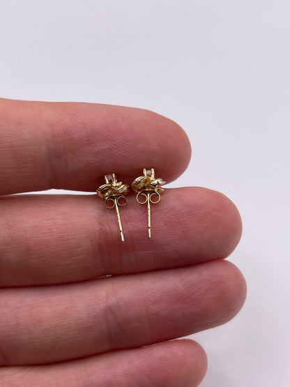 9ct gold opal earrings
