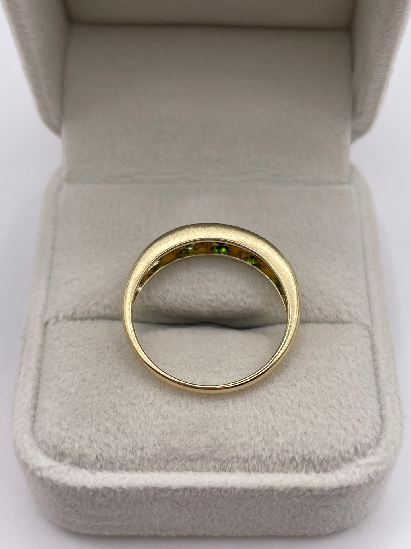 9ct gold diopside ring