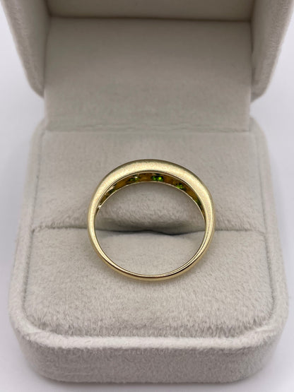 9ct gold diopside ring