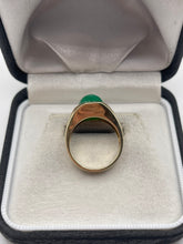 Load image into Gallery viewer, 14ct gold chrysoprase signet ring
