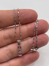 Load image into Gallery viewer, 18ct gold pink sapphire and diamond necklace
