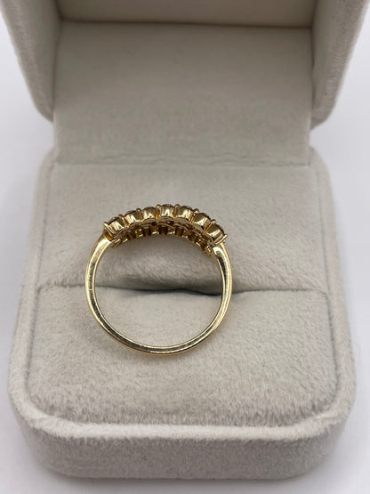 9ct gold diamond cluster ring