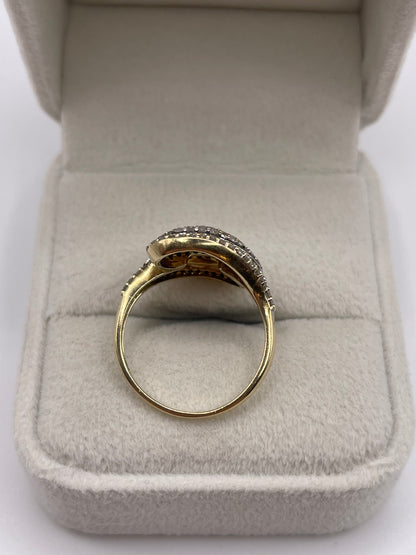 9ct gold diamond cluster ring