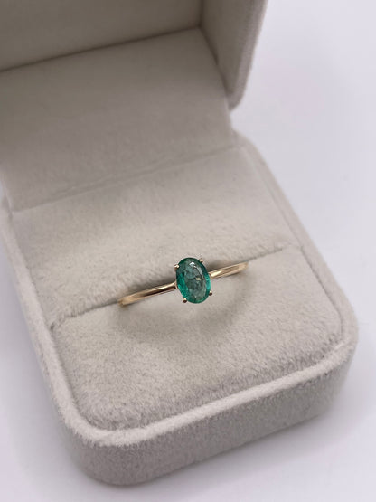 9ct gold emerald ring