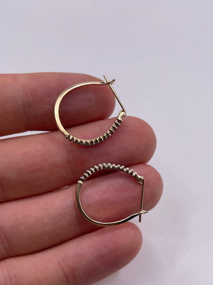 9ct gold diamond earrings