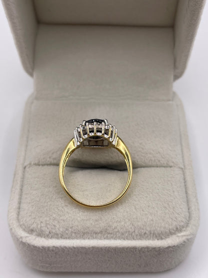 18ct gold sapphire and diamond ring