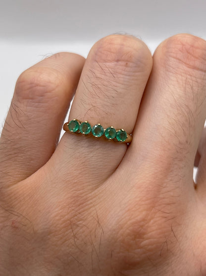 9ct gold emerald ring