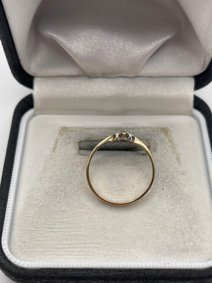 9ct gold diamond cluster ring
