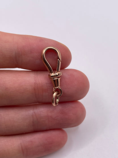 9ct rose gold dog clip 1