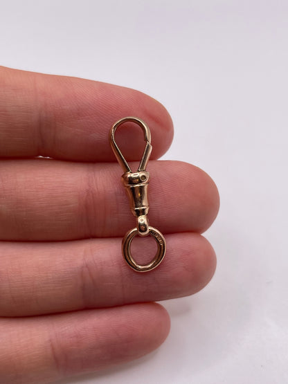 9ct rose gold dog clip 2
